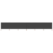 Paravento a 6 Pannelli in Tessuto 800x160 cm Antracite cod mxl 64619