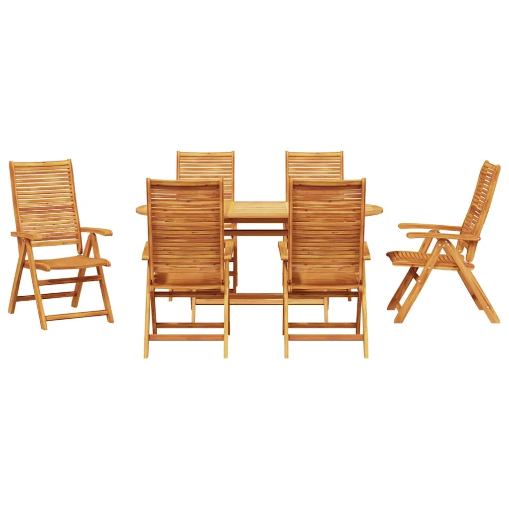 Set da Pranzo per Giardino 7 pcs Marrone 3375729