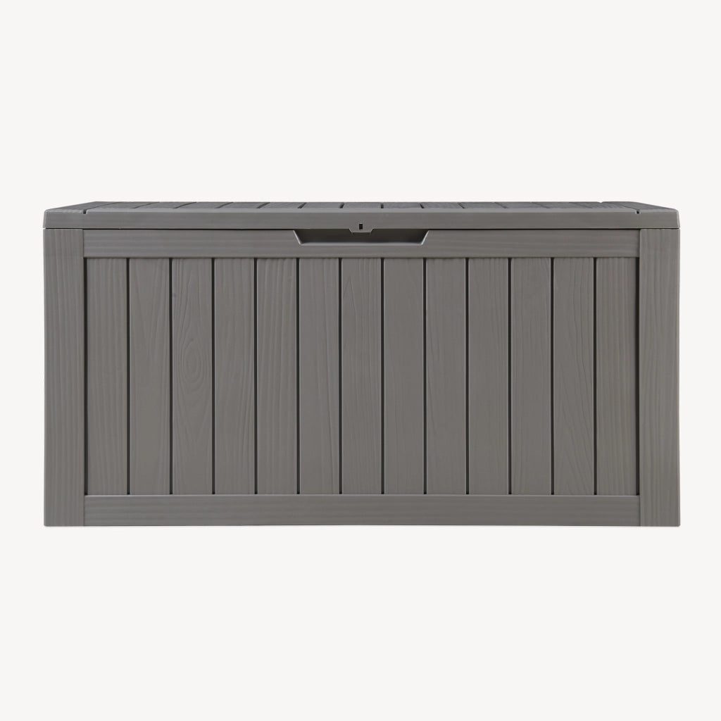 Baule da Giardino Vades Contenitore Multiuso 117 x 47 x 59 cm - Grigio Chiaro, Effetto Legno casa.pro