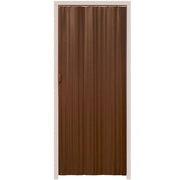 Porta a soffietto pieghevole porta da bagno in PVC estensibile scorrevole larghezza 80 cm marrone 08_0000544