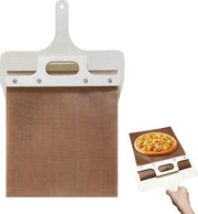 Spiedino per pizza trasportabile, dimensioni 42 x 26 cm, spiedino per pizza in legno con manico, per trasferimento pizza Ø 26 cm, spiedino per pizza con superficie antiaderente