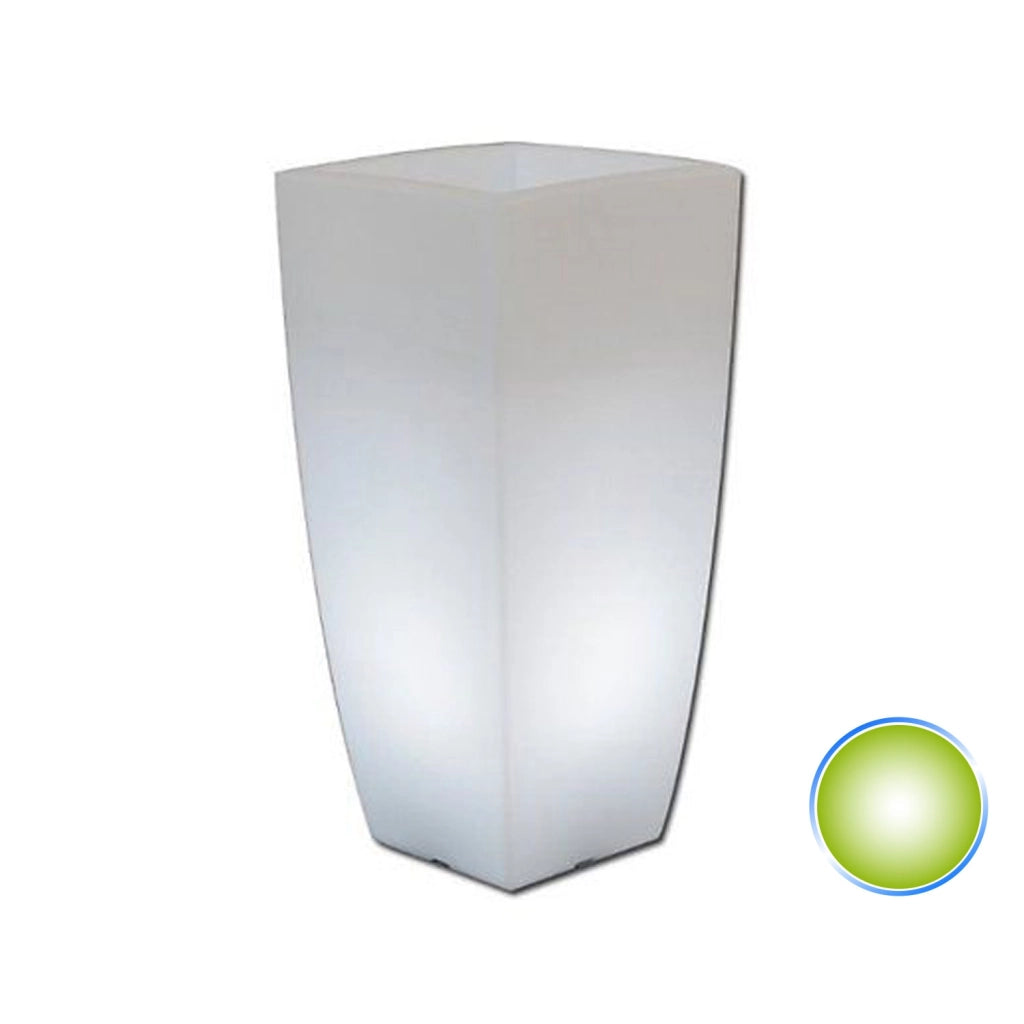 Vaso Agave Quadrato Con Luce Verde H90 40x40Cm