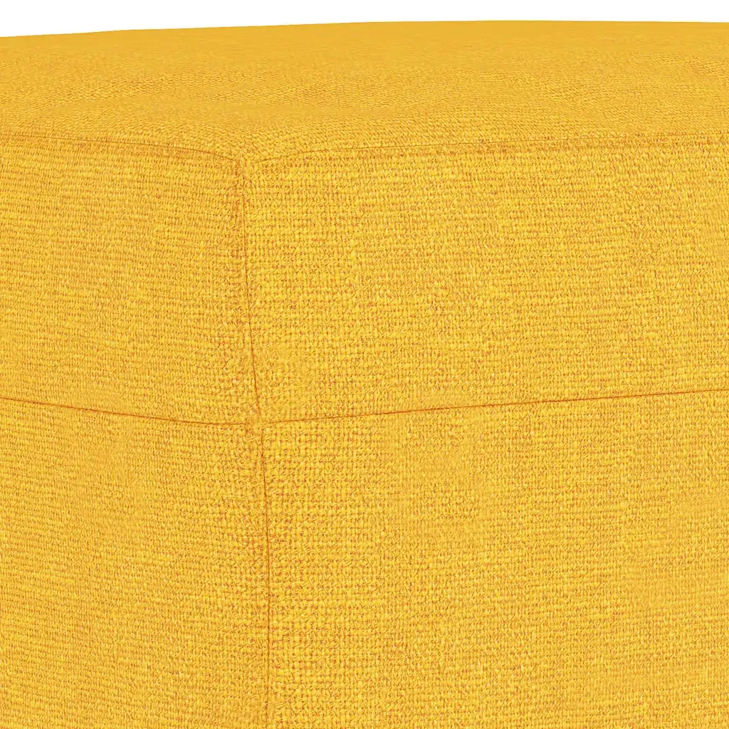 Panca-Sgabello-Divanetto Giallo Chiaro 100x35x41 cm in Tessuto 199768