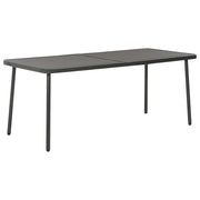 Tavolo da Giardino Grigio Scuro 180x83x72 cm in Acciaio cod mxl 58421