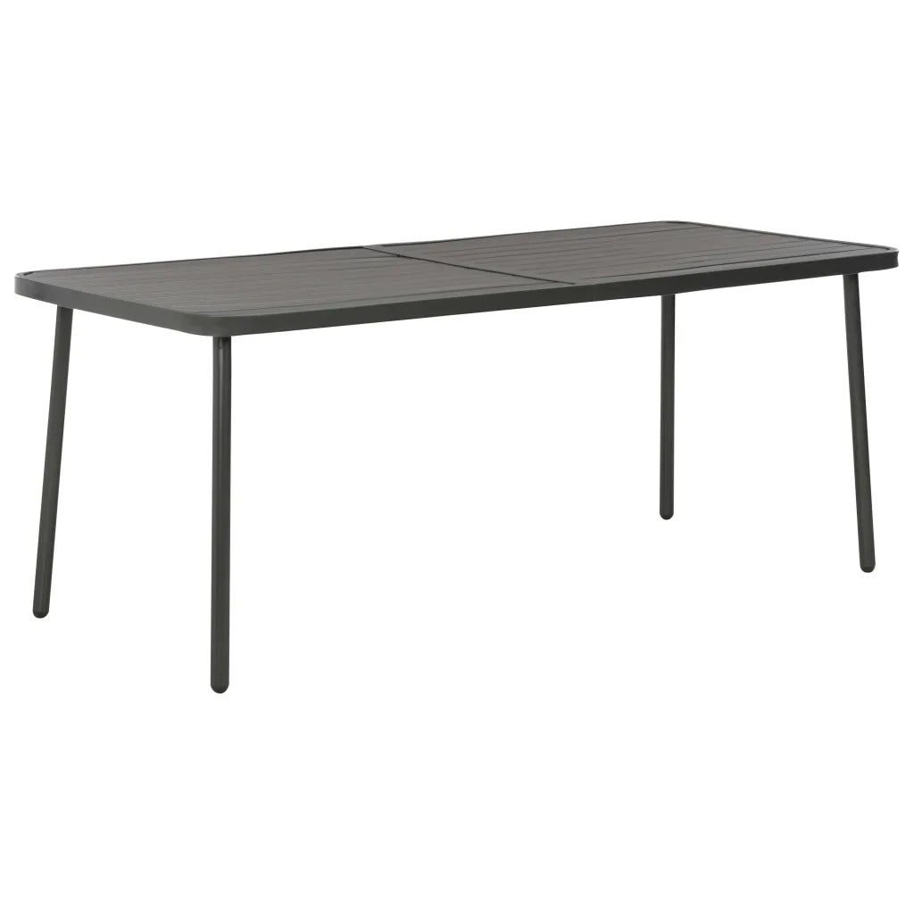 Tavolo da Giardino Grigio Scuro 180x83x72 cm in Acciaio cod mxl 58421