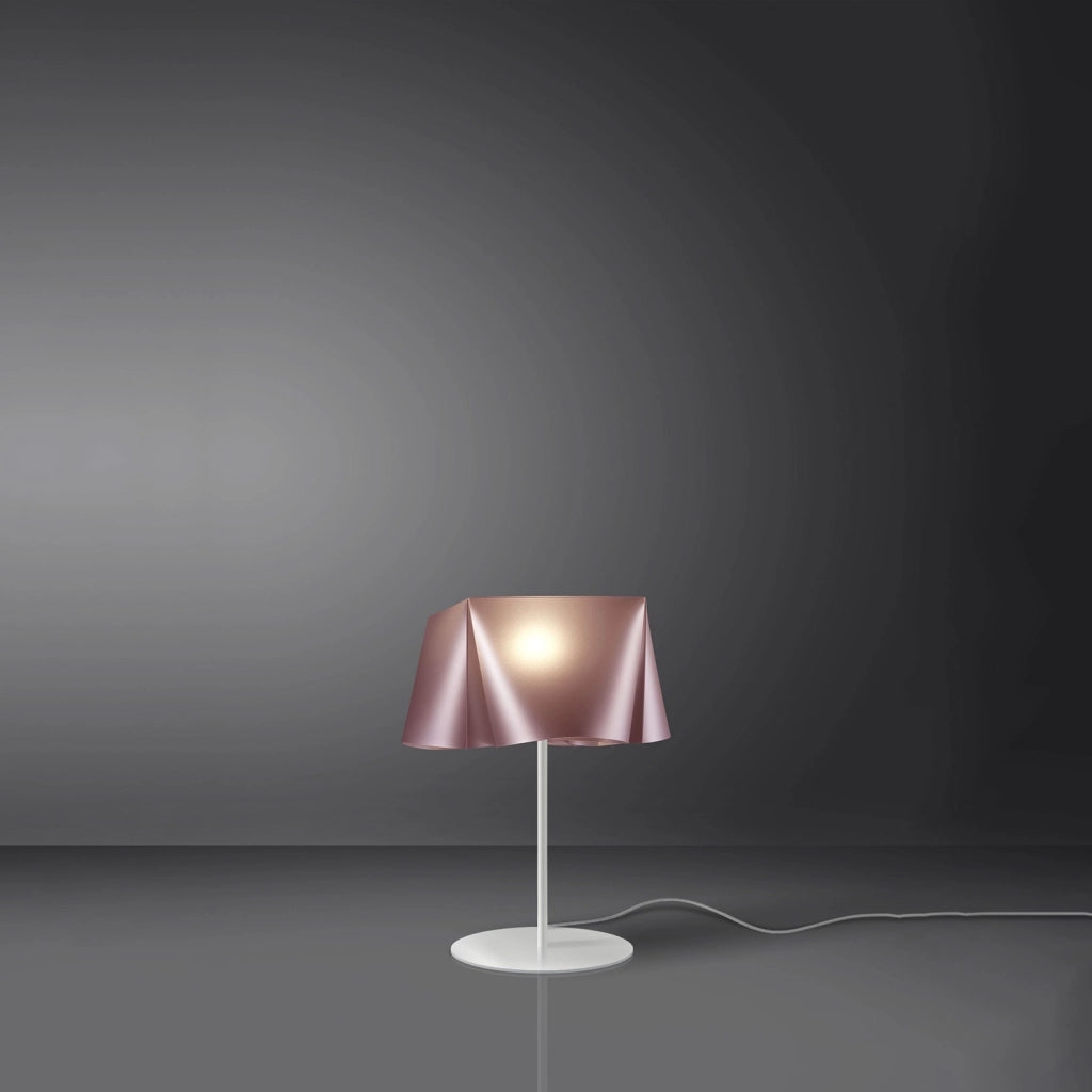 Lampada Da Scrivania Moderna Wanda Polilux ® Pink Metal E Metallo 1 Luce E14