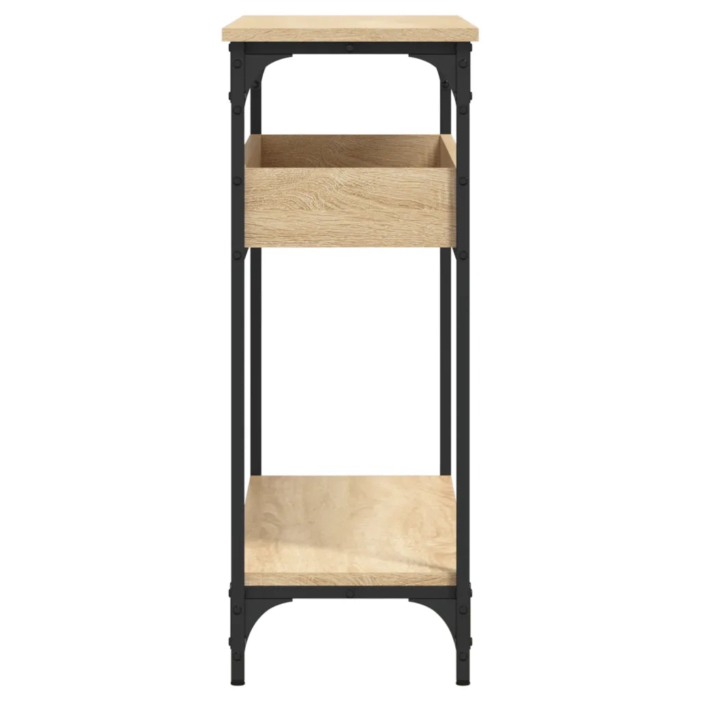 Tavolo Consolle | Tavolo d'Ingresso con Ripiano Rovere Sonoma 100x29x75cm Legno Aggregato