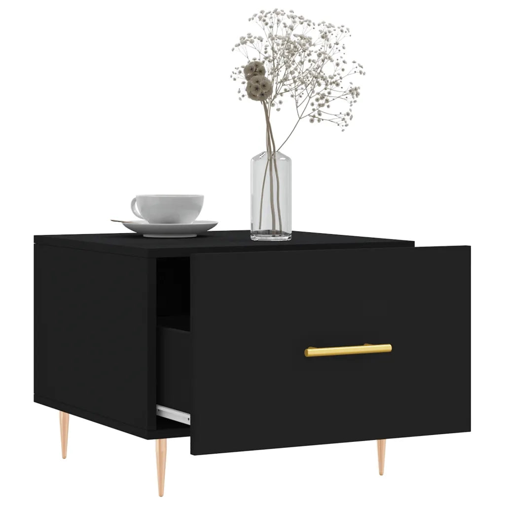 Tavolini da Salotto 2 pz Neri 50x50x40 cm in Legno Multistrato 829367