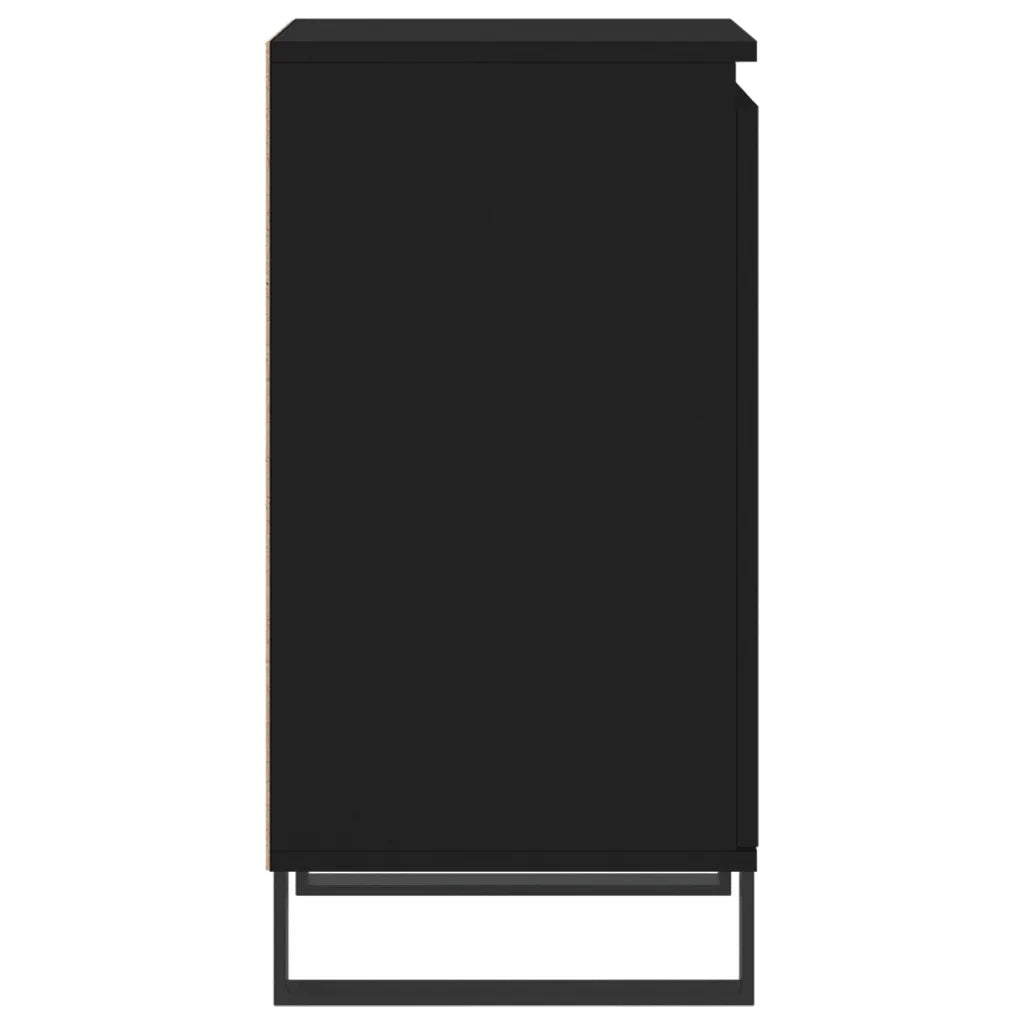 Credenze 2 pz Nere 40x35x70 cm in Legno Multistrato