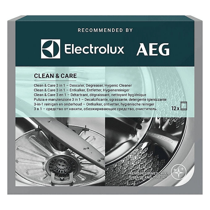 Electrolux M2GCP121 Detergente Lavatrice e Lavastoviglie 3 in 1 manuten 12 bustine colore Bianco