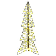 Albero di Natale con 100 LED-Luci decorative natalizie Bianco caldo 120 cm Rattan