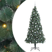 Albero di Natale artificiale illuminato con set di palline