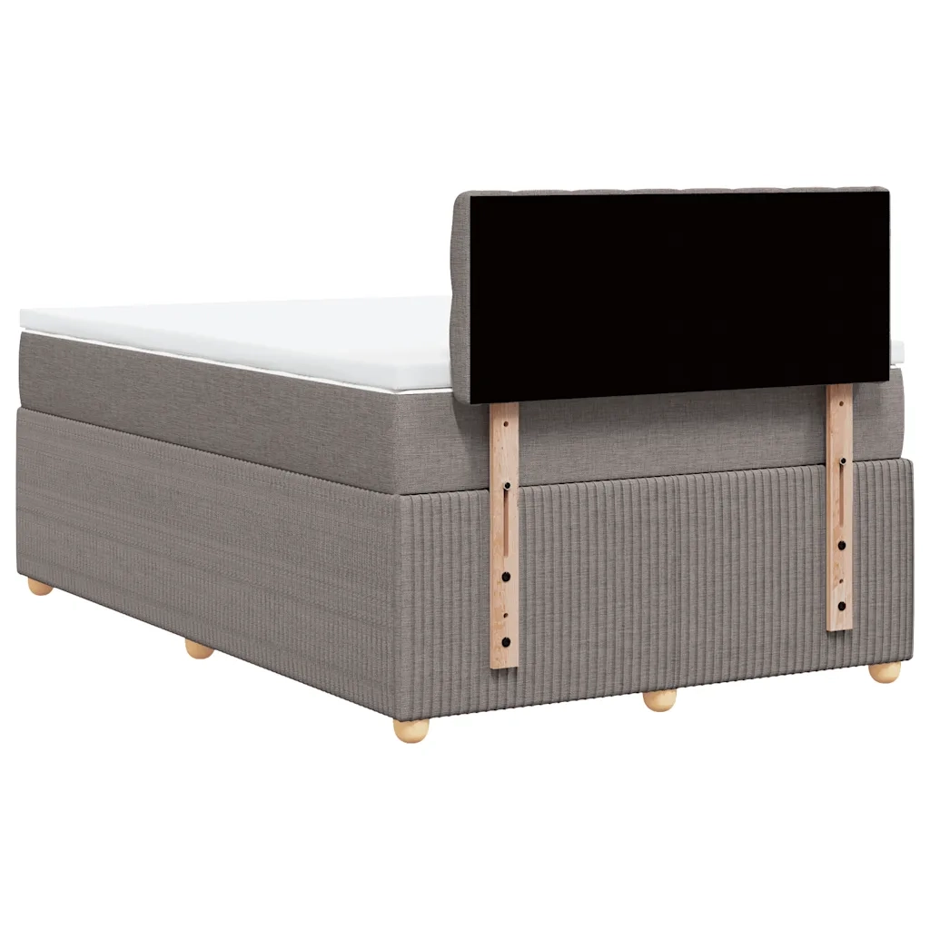 Giroletto a Molle con Materasso Tortora 120x190 cm in Tessuto