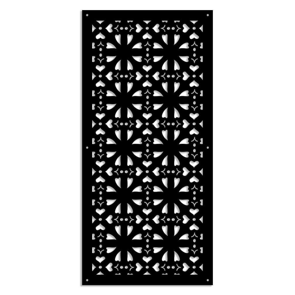 SHAPE - Pannello in PVC traforato - Parasole Colore: nero, Misura: 47x94 cm