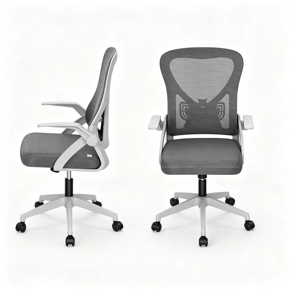 SEDIA UFFICIO Ergonomica Girevole 47x42 cm Grigio 1 pz