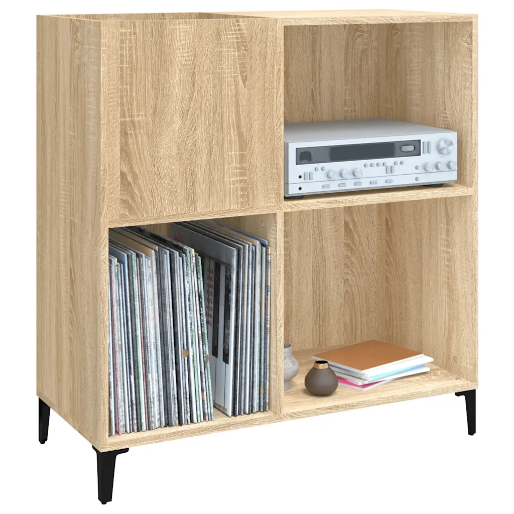 Mobile Porta Dischi Rovere Sonoma 84,5x38x89 Legno Multistrato 832000