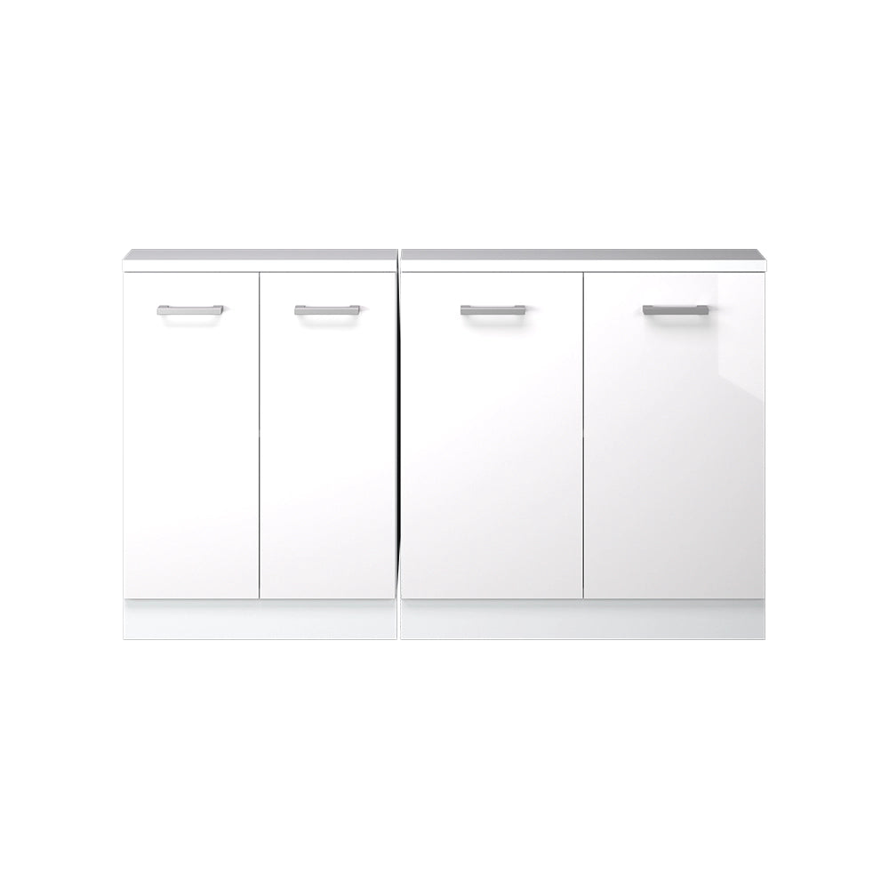 Set di mobili sottotetto Rion Bianco lucido/Bianco Set di 2 Vicco
