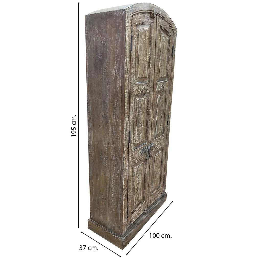 Armadio in legno fatto a mano 90-100x37x170-195h cm