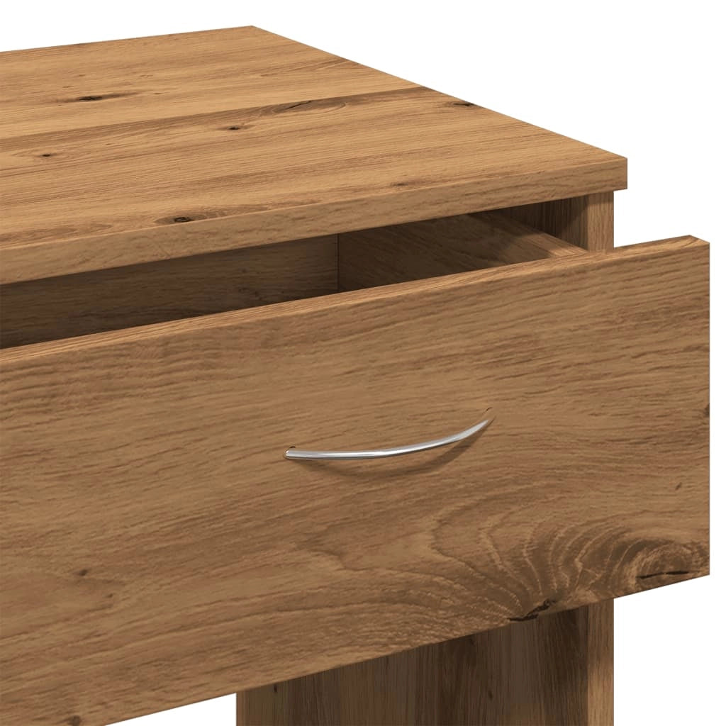 Scrivania tavolo postazione di lavoro mobile per computer studio rovere artigianale 80 x 40 x 75 cm legno ingegnerizzato marrone 02_0023560