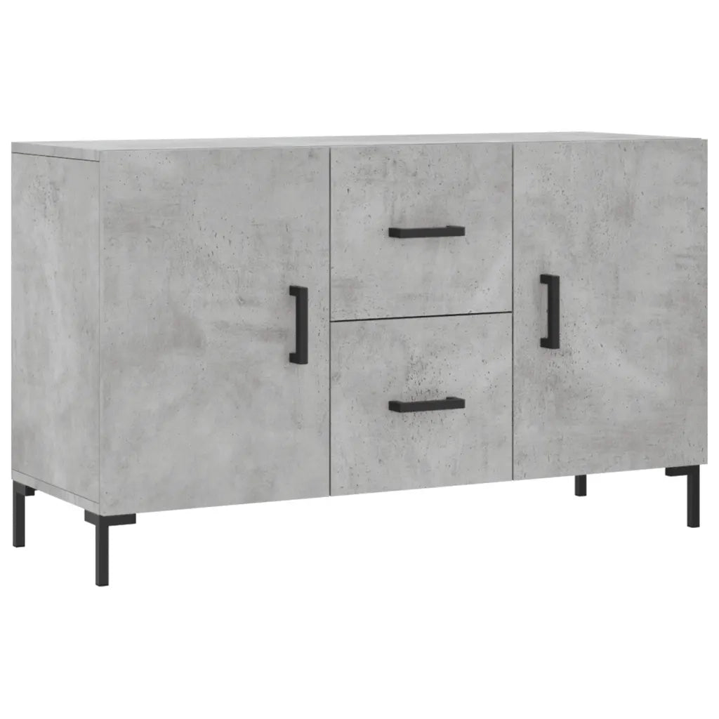 Credenza-Buffet-Armadio da cucina Grigio Cemento 100x36x60 cm in Legno Multistrato 314448