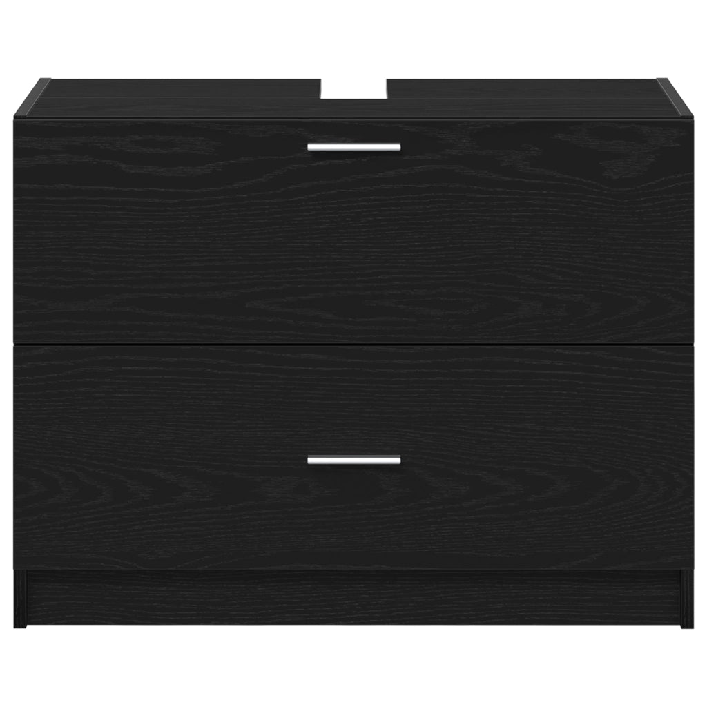 Cabinet per lavello Nero Rovere 78x37x59 cm Legno ingegnerizzato