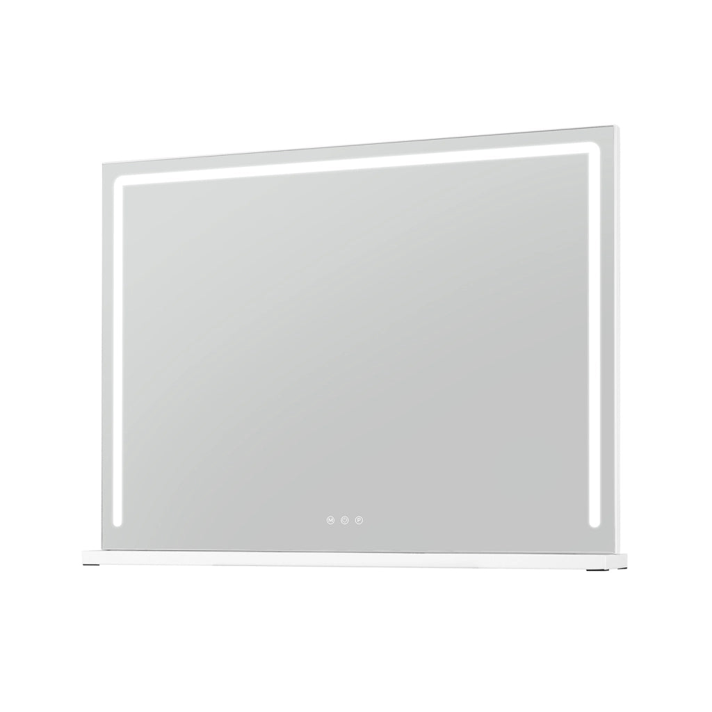 Specchio hollywood luci 3 colori luminosità regolabile touch-Specchio illuminato tavolo parete camera letto trucco Bianco
