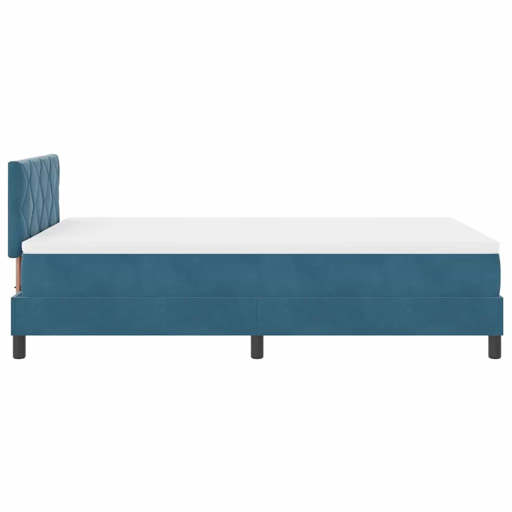 Letto a Sorgente LED con led Blu Scuro 120 x 190 cm Velluto 3342708