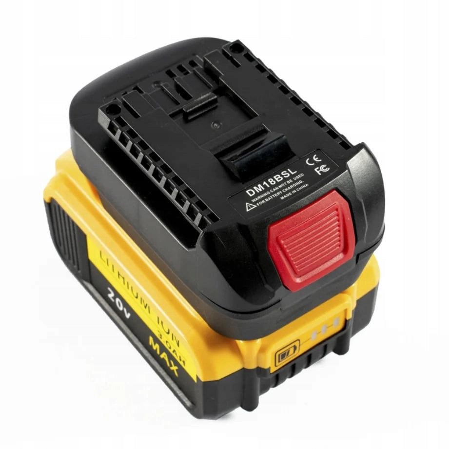 Adattatore Batteria Dewalt/Milwaukee per Bosch 18V (DM18BSL) – Compatibile con Utensili Bosch 18V, Porta USB 5V 2.1A