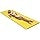 Tappeto Gallegiante per Piscina e Mare, Tappeto da Piscina con Corda di 1,5 m, Resistente ed Elastico, 210 x 66 x 3,5 cm (giallo)