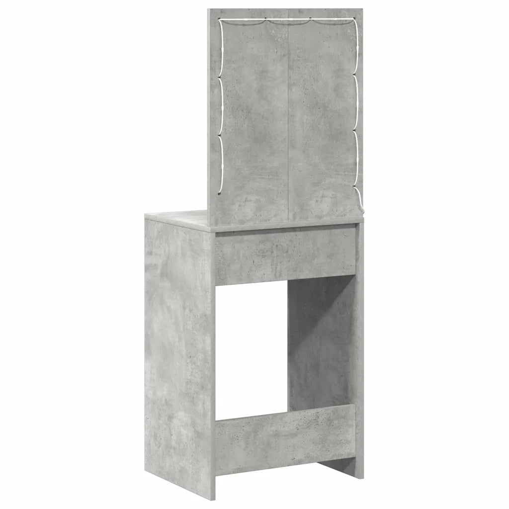 Tavolo da Trucco con cassetto Grigio cemento 50 x 41 x 135 cm 865040