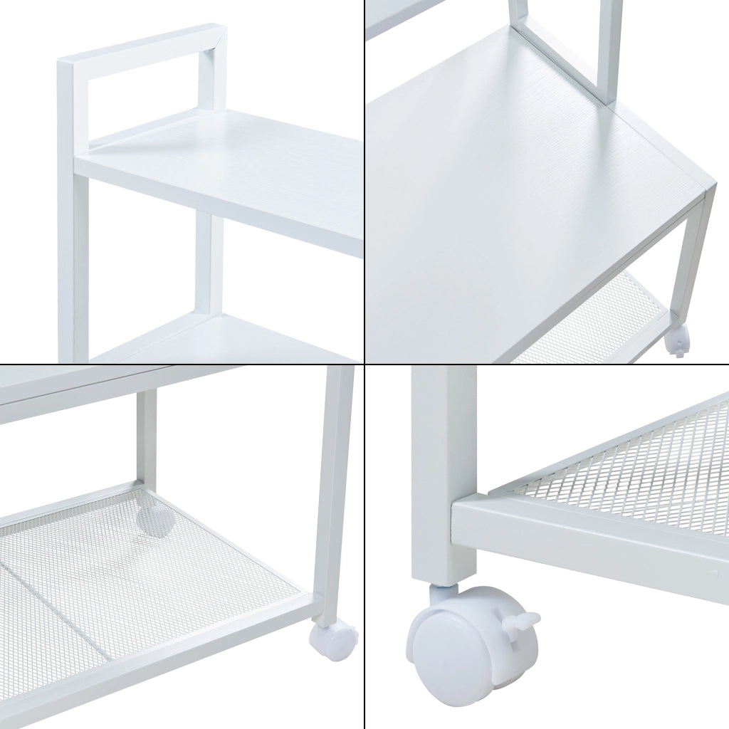 Carrello Porta Stampante per Ufficio Svanaldsvipp 100 x 55 x 38 cm - Bianco [en.casa]