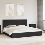 Letto con Contenitore Nero 200 x 200 cm Legno multistrato