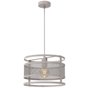 Lampada sospesa Rim 1xE27 cashmere metallo Luminex
