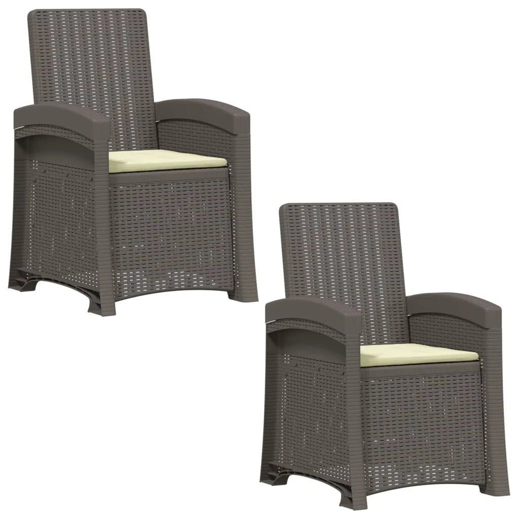 Sedia da giardino reclinabile effetto rattan 2 pcs 8012028