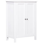 Armadietto Bagno 2 Ante con Ripiani Regolabili ¨C Zephmum ¨C Bianco 60x30x80 cm