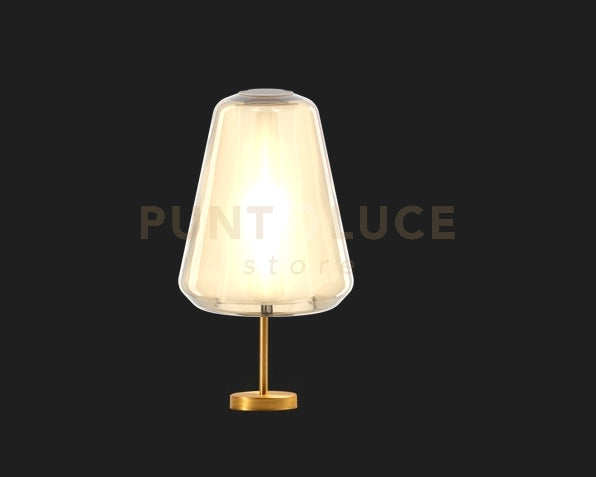 LUMETTO OTTONE SAT. VETRO GAMMA AMBRA 1176OS-P GAMMA-AM