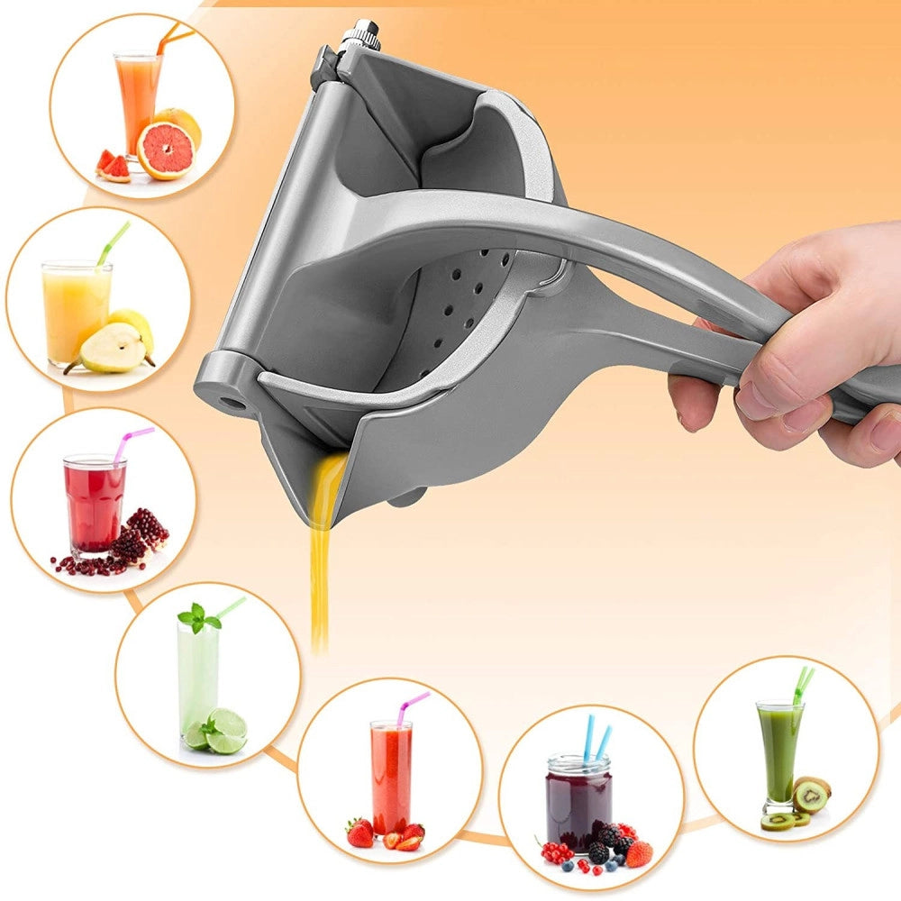 Trade Shop - Spremiagrumi Manuale A Leva In Alluminio Con Contenitore Raccogli Succo Premuta -