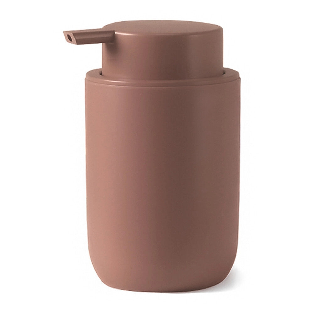 Set accessori bagno 3 pz con dispenser portaspazzolino e vassoio mocha - Taki