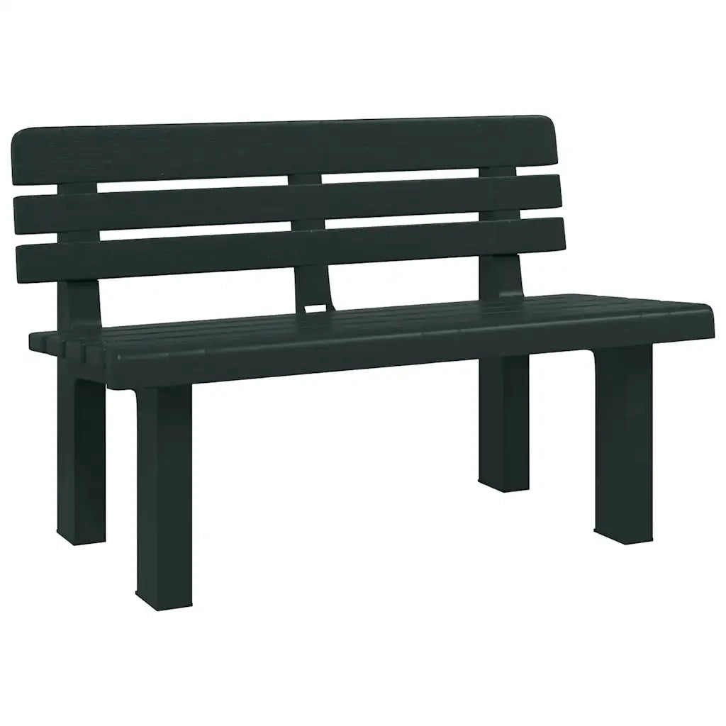 Panchina da Giardino | Panca da Giardino Verde 110x52x71 cm in Polipropilene