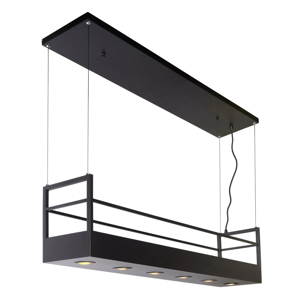 Lampada a sospensione cucina Miravelle nera 6xGU10 Lucide