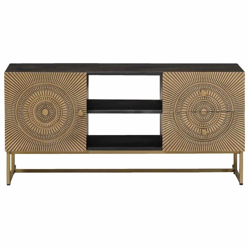 Mobile TV con cassetto con lo scaffale-Credenza per TV Ottone 105 x 30 x 50 cm