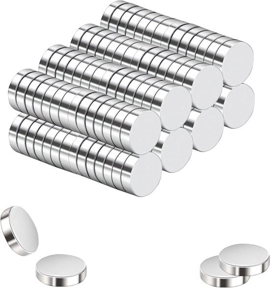 100 pezzi di magneti neodymium, forti magneti, piccoli magneti, mini magneti, magneti rotondi, magneti adesivi, magneti adesivi, per bacheche magnetiche, frigoriferi, lavagne, uffici, cucine (6 mm x 2 mm)