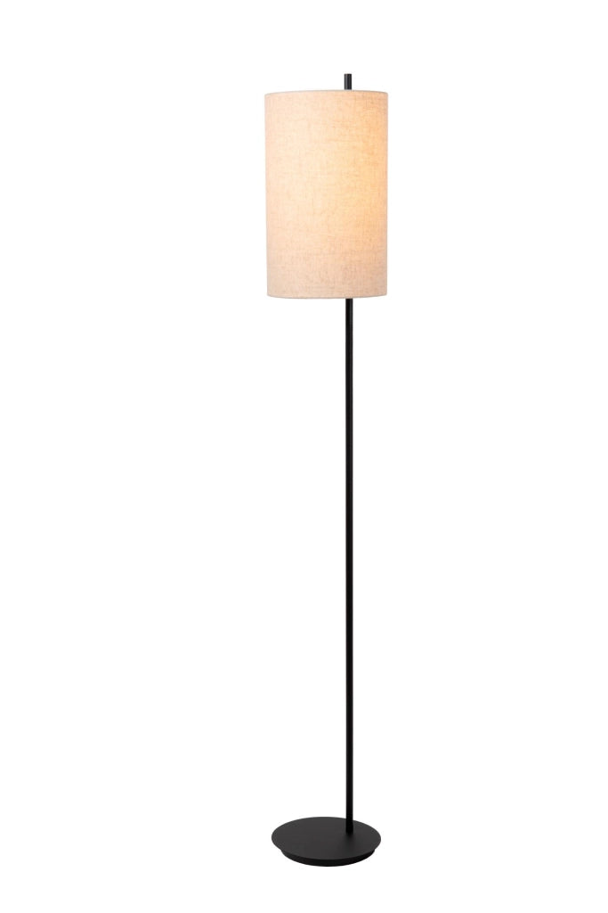 Lampada da terra MAGIC 1xE27 nera crema lino Lucide
