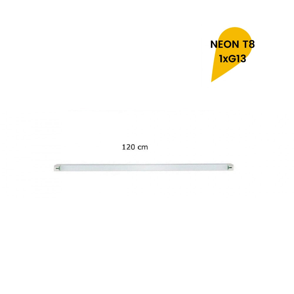 Trade Shop - Reglette Plafoniera Neon Led T8 Interno Tubo G13 120 Cm Parete Soffitto T8-120a -