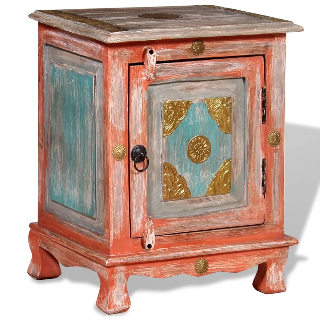 Comodino in Legno Massello di Mango Arancione cod mxl 30263