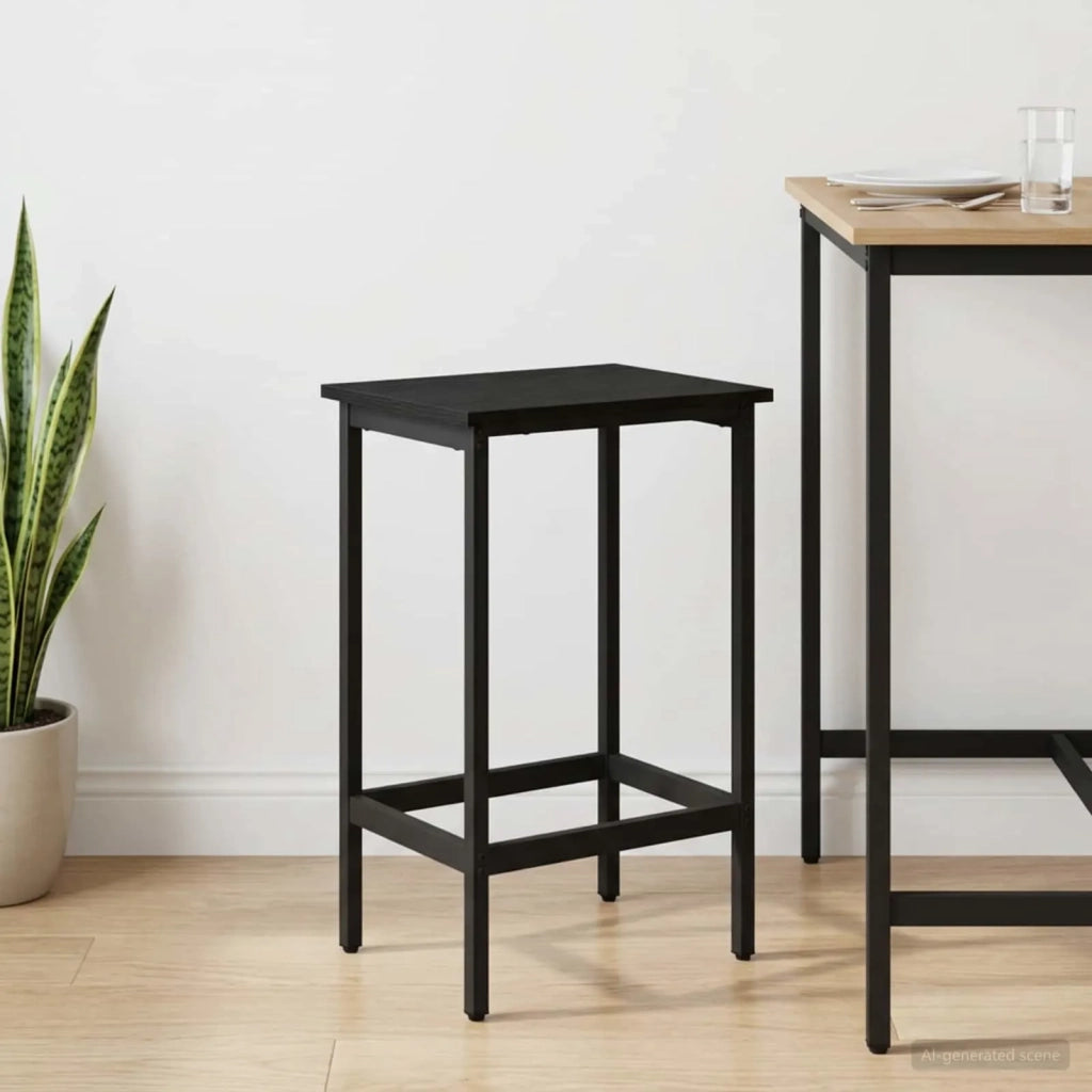 Sgabello da bar Rovere Nero 40 x 32 x 74 cm 8006145