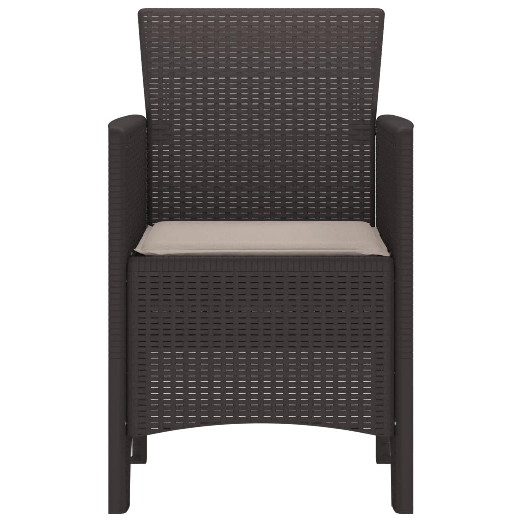 Sedia da Giardino 4 pz | Sedie da Esterno Marrone 53 x 49 x 85 cm Polipropilene