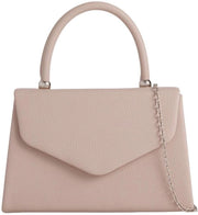 Borsa da sera per donna con maniglia, clutch, borsa a spalla per matrimoni, borsa a mano in pelle naturale, beige, nude, stucco, marrone chiaro, medio