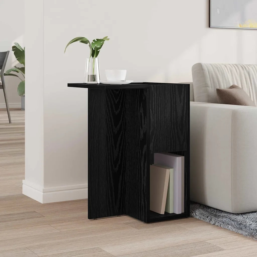 Tavolino Rovere Nero 35 x 40 x 55 cm Legno multistrato 891097