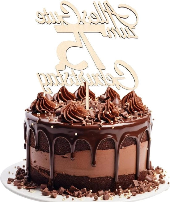 Decorazione di Compleanno in Legno - Uomo Donna - Decorazione Felice - Compleanno